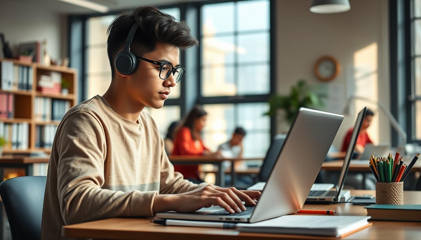 Modern university campus for students